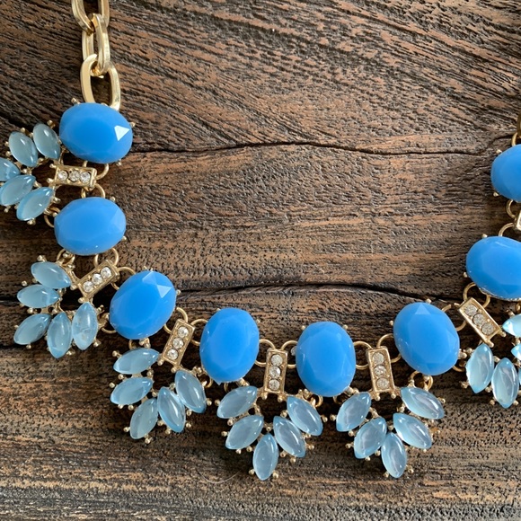 SOLD Blue Francesca statement necklace - Picture 2 of 2